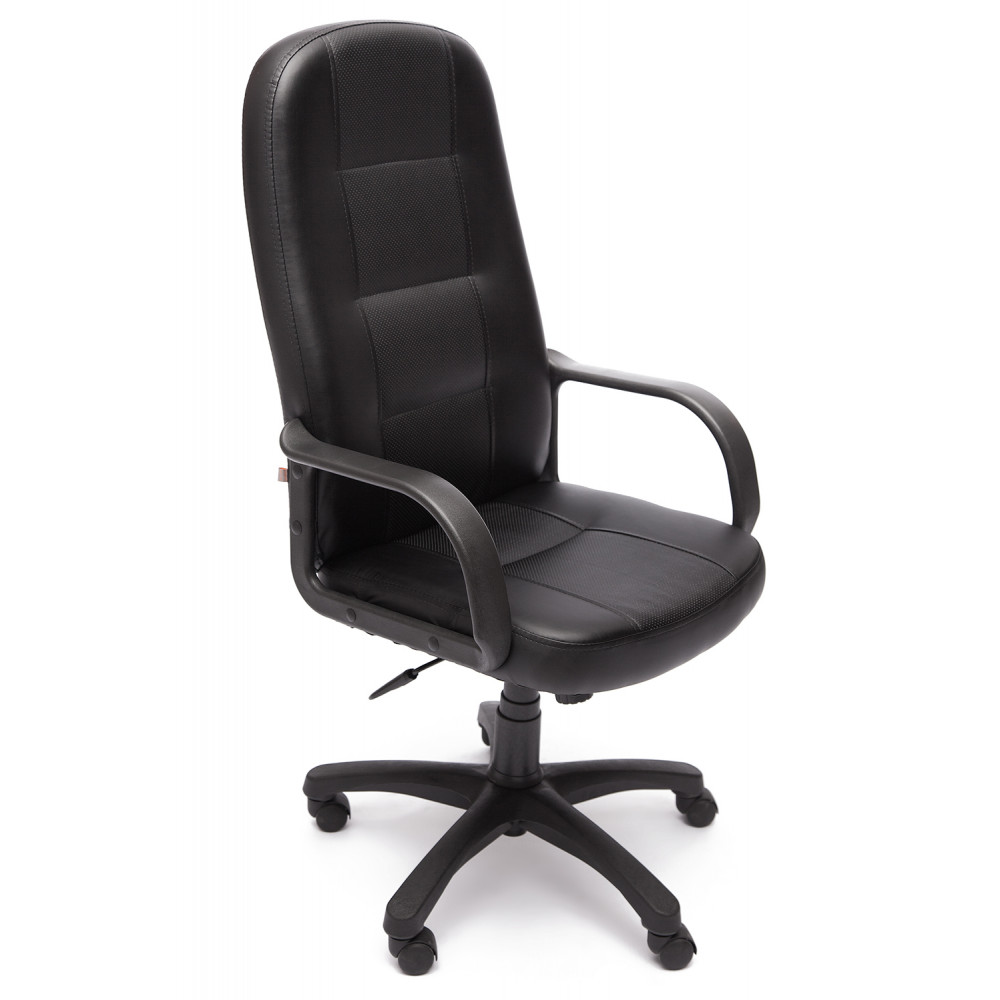 Кресло компьютерное Дэвон (Devon) -  черный/черный перфорированный