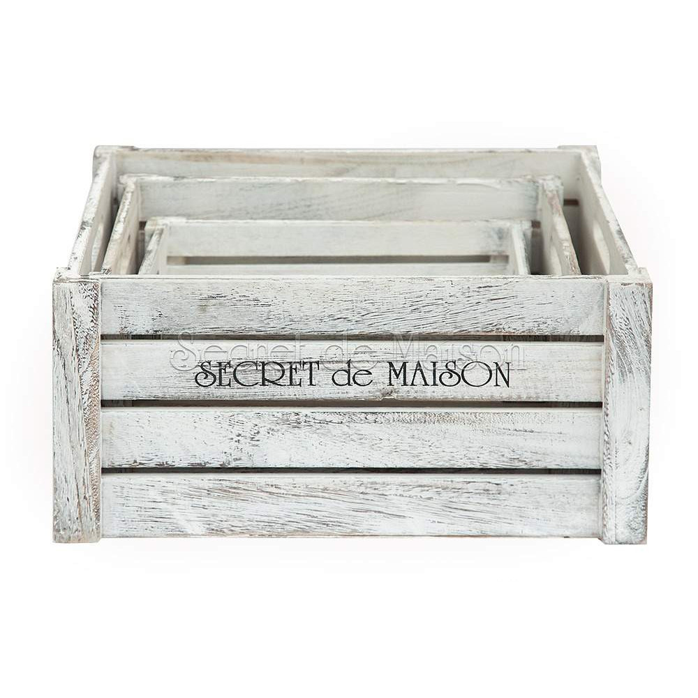 Набор ящиков Secret De Maison CIBOIRE ( mod. HX16-832 S/3 ) — античный белый