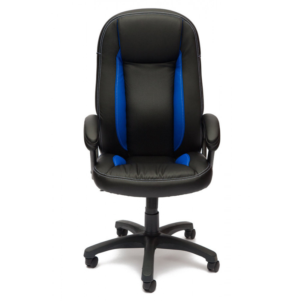 Кресло компьютерное Бриндиси (Brindisi) — черный/синий/черный перфорированный (36-6/36-39/36-6/06)