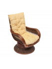 Кресло-качалка Андреа релакс медиум (Andrea Relax medium) с подушкой — античный орех