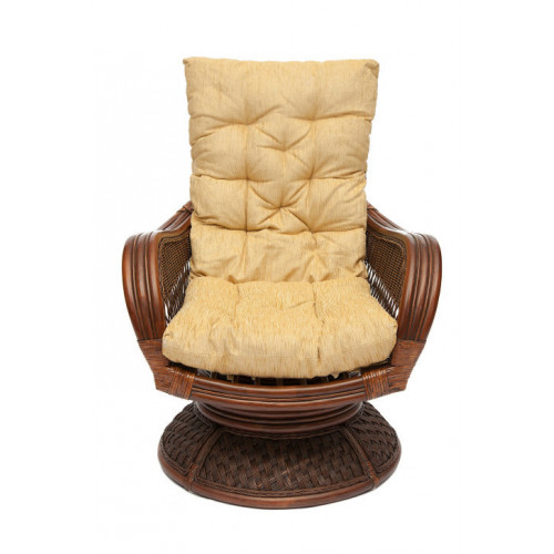 Кресло-качалка Андреа релакс медиум (Andrea Relax medium) с подушкой — античный орех