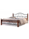 Кровать АТ-815 200x140 (Double Bed) Черный/Красный дуб