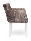Кресло Кнез (KNEZ) Белый-Париж на коричневом