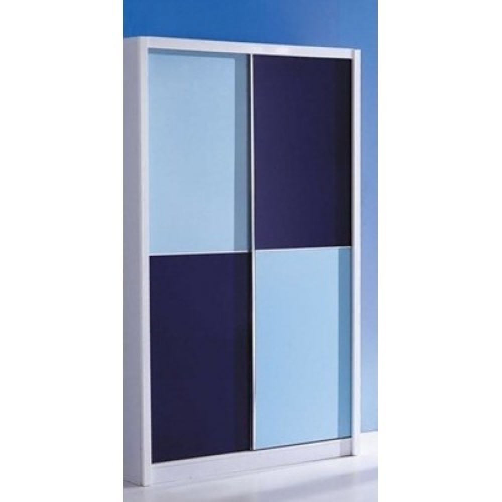 Шкаф купе 2-х дверный Бамбино (Bambino MK-4602-BL) Синий-белый