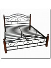 Кровать АТ-803 200x120 (Double Bed) Черный/Красный дуб