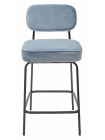 Барный стул MEMPHIS G062-43 серо-голубой металлик, велюр