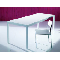Стол MAGO (01.34) 100/140x70xН75 см (М089/ M089/ С181 сер-кор.мат ст+L072алюм.) — серый
