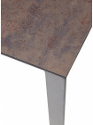 Стол CORNER 120 Glazed Glass Copper+Grey1 — темно-коричневый
