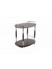 (VT-S-01) Сервировочный столик (MK-2314) (МДФ+хромированный металл) цвет: Темный орех