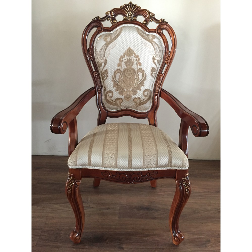 Кресло мягкое "Глория" —  Тёмный орех (с золотом)  (MK-2725-BG)
