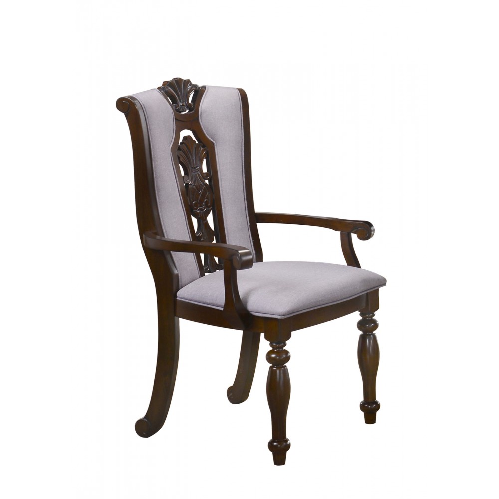 Кресло "Гелиос (ELISSA)" с мягким сиденьем и спинкой —  Light Walnut (Темный орех) (MK-4525-LW)