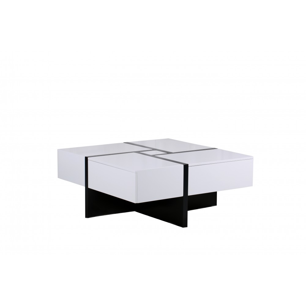 Журнальный стол "MK-5804-WT" прямоугольный раскладной —  Белый