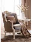 Кресло мягкое "Шанталь (Shantal)" —  Белый (с золотом) (MK-5100-WG)