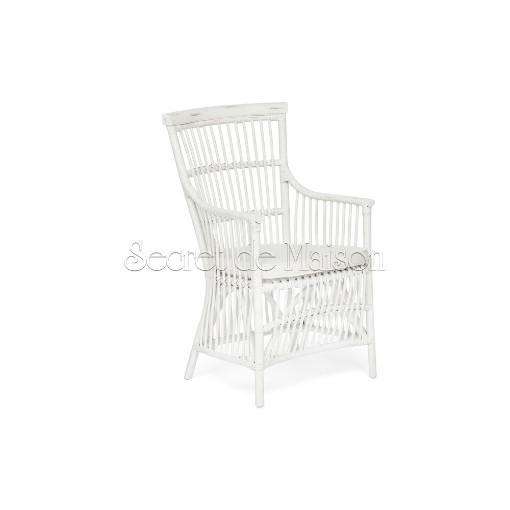 Кресло Secret De Maison Ривьера (RIVIERA) с подушкой — белый+натуральный дистресс