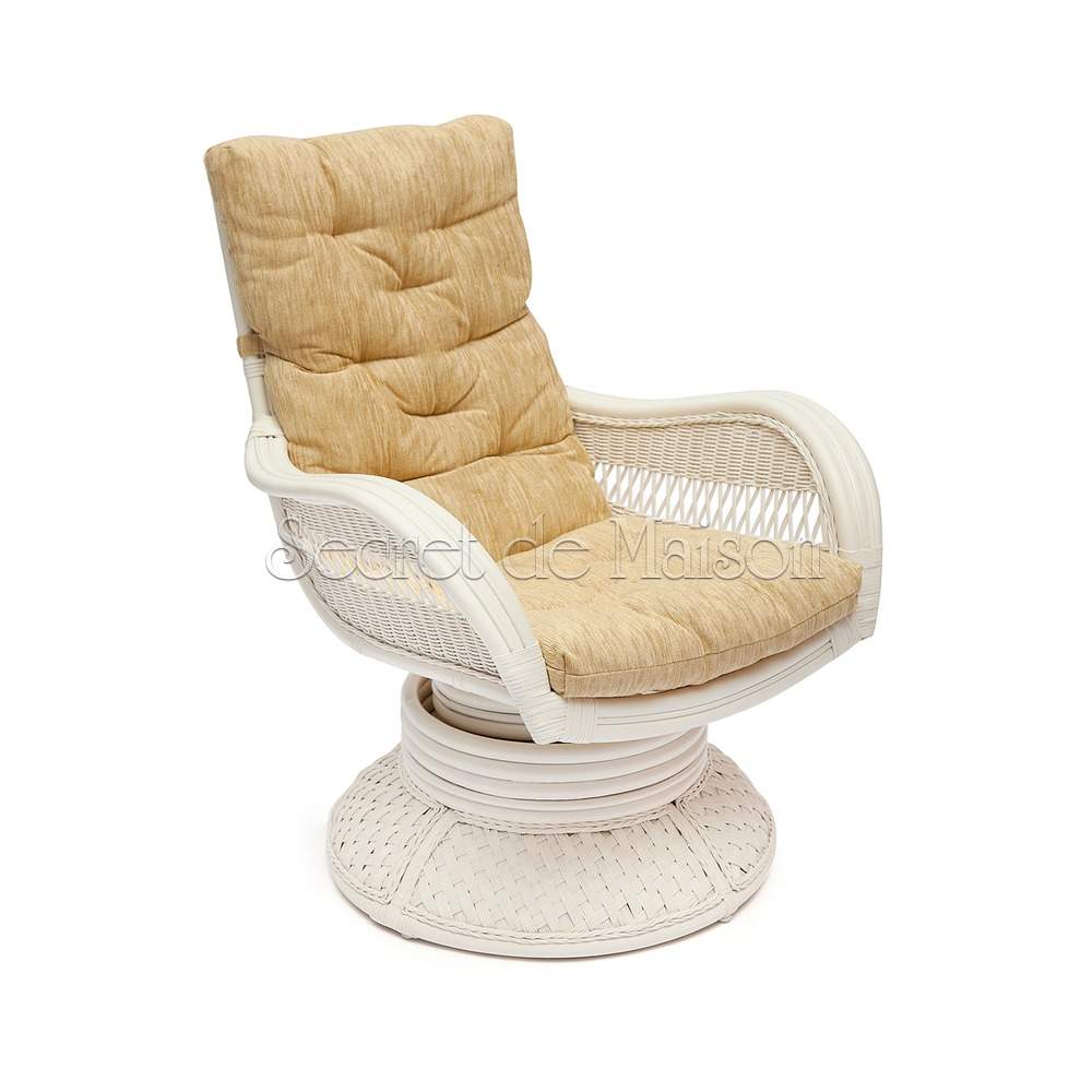 Кресло-качалка Андреа релакс медиум White (Andrea Relax medium) с подушкой — white (белый)