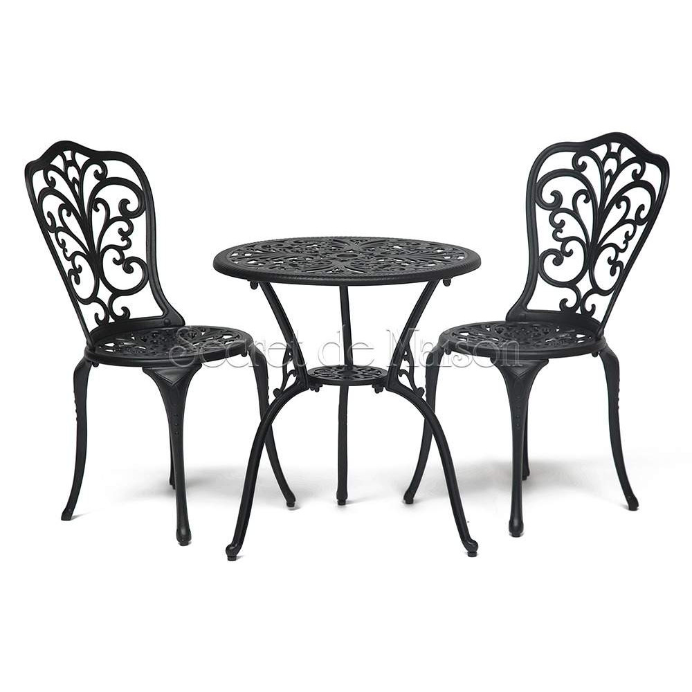 Комплект Secret De Maison Романс (Romance) (стол +2 стула) — черный