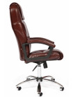 Кресло компьютерное Бергамо хром (Bergamo) — коричневый (2 TONE)