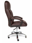 Кресло компьютерное Бергамо хром (Bergamo) — коричневый (36-36)