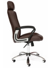 Кресло компьютерное Оксфорд (Oxford) хром — коричневый/коричневый перфорированный (2 TONE/2 TONE /06)