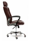 Кресло компьютерное Оксфорд (Oxford) хром — коричневый/коричневый перфорированный (36-36/36-36/06)