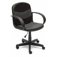 Кресло компьютерное Багги (Baggi) — черный/серый (36-6/207)