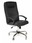 Кресло компьютерное Максима (Maxima) Хром — черный (36-6)