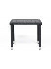 Обеденный сет (стол+4стула) (mod. 210036) — черный (ткань: DB-16 (серый)