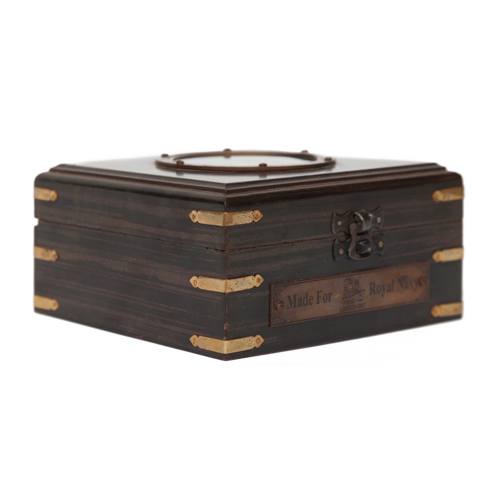 Бинокль в деревянной подарочной коробке с компасом и латунным декором Secret De Maison( mod. 48366 ) — античная медь/коричневый