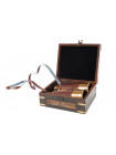Бинокль в деревянной подарочной коробке с компасом и латунным декором Secret De Maison( mod. 48366 ) — античная медь/коричневый