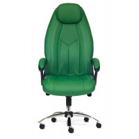 Кресло компьютерное Босс люкс (Boss lux) хром — зеленый/зеленый перфорированный (36-001/36-001/06)