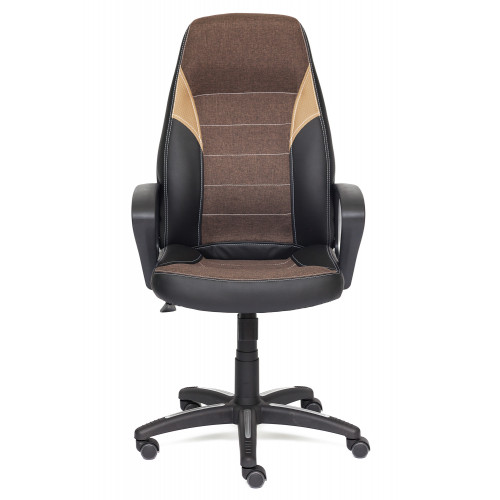 Кресло компьютерное Интер (Inter) — черный/коричневый/бронзовый (36-6/3М7-147/21)