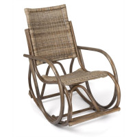 Кресло-качалка RADJA (6272) Античный серый, (узкое плетение)