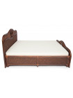 Кровать Andrea 160*200 см, Pecan Washed (античн. орех), Ткань рубчик, цвет кремовый