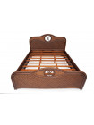 Кровать Andrea 160*200 см, Pecan Washed (античн. орех), Ткань рубчик, цвет кремовый