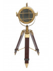 Настольная лампа-прожектор на треноге # 46158/46178 сплав алюминий/латунь, дерево, Античная медь (Antiqui Brass)