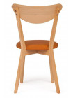 Стул мягкое сиденье/ цвет сиденья - Оранжевый, MAXI (Макси) каркас бук, сиденье ткань, натуральный ( бук )
