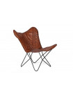 Кресло Secret De Maison NEWTON ( mod. M-8105 ) металл/кожа буйвола,  коричневый