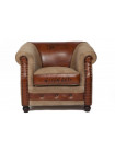 Кресло Secret De Maison APPAREIL ( mod. M-8119 ) кожа буйвола / ткань,  коричневый, ткань: винтаж