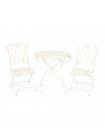 Комплект (стол + 2 стула) Secret de Maison PALLADIO (mod. PL08-8668/8669) металл, стол: 70х74,5см, стул: 45х40,5х94см, белый антик (antique white)