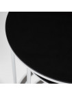 Столик журнальный (комплект из 2 шт.) NYCT-Y1919 металл/стекло,  стекло: черный / ножки:хром