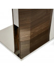 Стол RADCLIFFE( Mod. EDT-VG002) мдф high glossy, закаленное стекло, коричневый, стекло черное