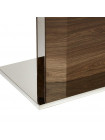 Стол RADCLIFFE( Mod. EDT-VG002) мдф high glossy, закаленное стекло, коричневый, стекло черное