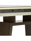 Стол BRUGGE (mod.EDT-VE001) мдф high glossy, закаленное стекло,  слоновая кость/латте
