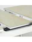 Стол MARMARIS (Mod.18) металл,мдф, стекло,  кремовый мрамор