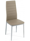 Стул Easy Chair (mod. 24) металл/экокожа, пепельно-коричневый/серый