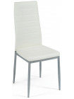 Стул Easy Chair (mod. 24) металл/экокожа, слоновая кость/серый