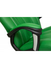 Кресло компьютерное Босс (Boss) хром — кож/зам (зеленый/зеленый перфорированный (36-001/36-001/06)