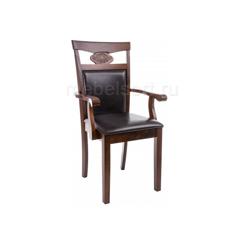 Стул деревянный Кресло Луиза (Luiza) dirty oak / dark brown