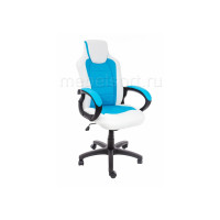 Компьютерное кресло Кадис (Kadis) светло-синее / белое