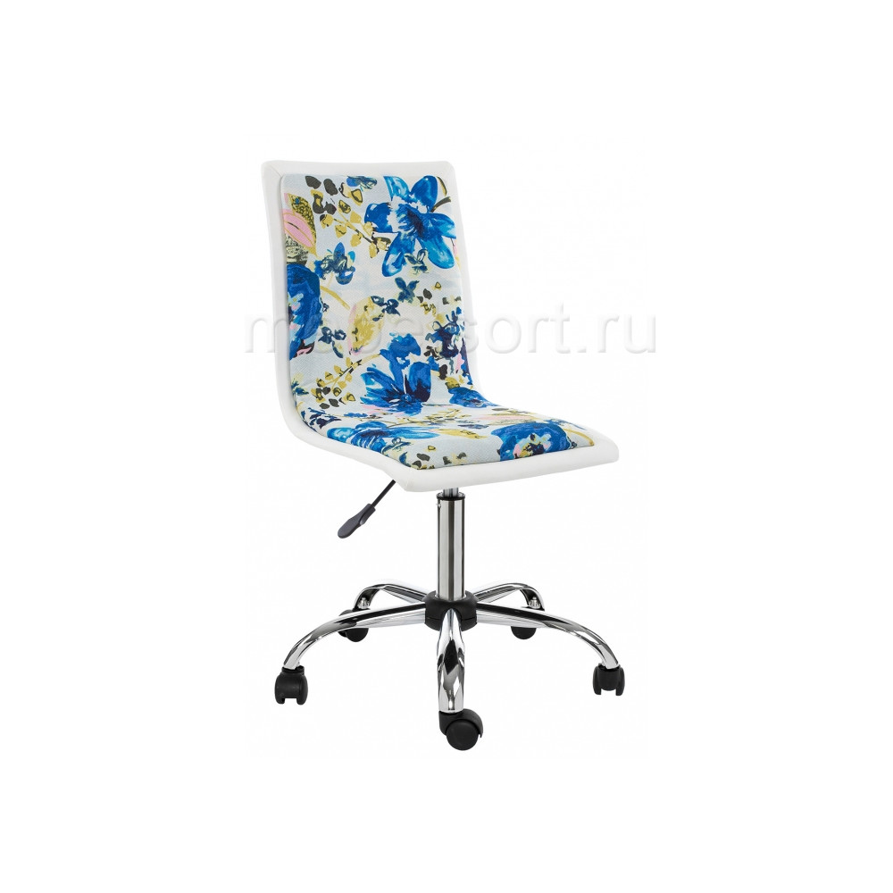 Компьютерное кресло Мис (Mis) white / flowers fabric